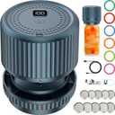 M12 Auto Stop Electric Mason Jar Vacuum Sealer - 2026 Upgrade Smart Jar Vacuum Sealer for Mason Jars with Wide and Regular 2500mAh Battery Portable Mason Jar Sealer Machine Kit (Starry Blue)