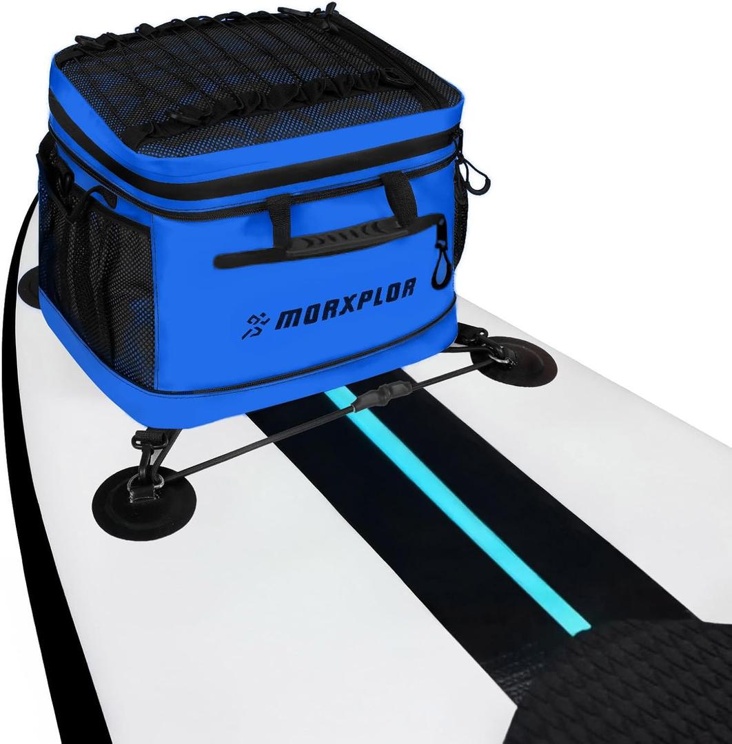 Waterproof PVC Material Paddleboard Cooler Deck Bag, 40 cans Sup Deck Cooler Bag,Cooler Bag for Paddleboard, Lunch Box Cooler Insulated Bag,Camping Cooler Bag, Kayak Cooler Bag (Dark Blue)