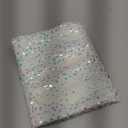 JYFLZQ Iridescent White Sequin Table Runner 10ft White Glitter Table Runner Sparkly Metallic Long Table Lines Runner for Wedding Birthday Mermaid Party Decorations (16''x120''-1pcs)