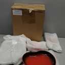 Tioncy 2 Set Heart Shaped Bowls and Plates Set Ceramic Valentine Dinnerware Dish Bowls Dinner Salad Dessert Appetizer Plates for Valentine Wedding Anniversary Baking Kitchen Party Supplies(Red, Pink)