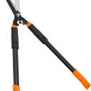 Hedge Shears, 31-Inch Garden Shears with Adjustable Handle, Sharp Blade & Comfortable Grip, Hedge Clippers for Hedges - Black/Orange