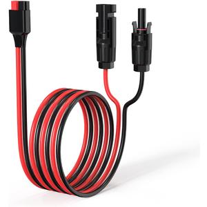10AWG 6FT Solar Panel Cable to Anderson Connector 2 6 10 20 35 50FT Solar Extension Cable for Portable Power Station Solar Generator Battery Pack(6FT)