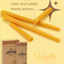 Viyffo 8 Inch Pure Beeswax Taper Candles, 6 Pack Handcrafted Dripless & Smokeless Long Burning Unscented Candles, 8 Hour Burn for Dinner, Wedding, Home, Prayer Decor