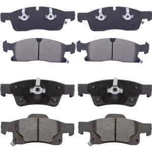 Replacement for Brake Pads Front and Rear Ceramic Dodge Durango 2011-2020, Jeep Grand Cherokee 2011-2018 (D1455,D1498)