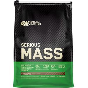Optimum Nutrition Serious Mass, Weight Gainer Protein Powder, Mass Gainer, Vitamin C and Zinc for Immune Support, Creatine, Chocolate, 12 Pound (Packaging May Vary) (12.00)
