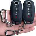 TANDRIVE 5-Button Key Fob Cover for 2023-2026 Nissan Rogue Pathfinder and 2024-2026 Sentra, Silicone, 2-Pack, Black