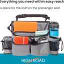 High Road SwingAway Front Seat Car Organizer for Daily Driving Essentials with Side Bottle and Cup Holders