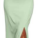 PRETTYGARDEN Women's Summer One Shoulder Long Formal Dresses Sleeveless Ruched Bodycon Wedding Guest Slit Maxi Dress (Green, S)