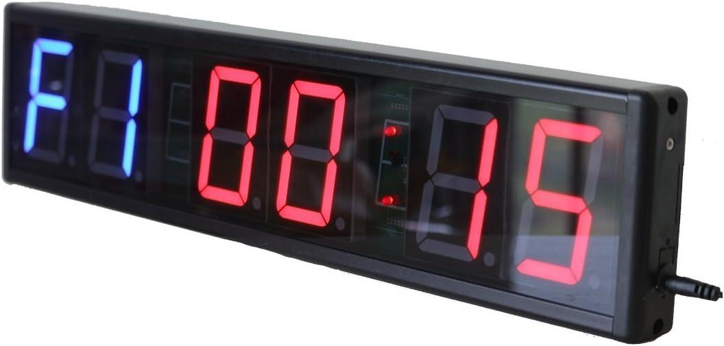 Large Interval Gym Clock for Workouts Size 20x4.7in. Operated by Remote Control