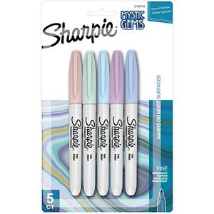 Sharpie Mystic Gems Fine Point Permanent Marker 5/Pkg-2136773 and Paper Mate Flair Point-Guard Porous Point Pens 12 Green Pens (8440152)