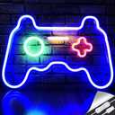 LED Neon Gaming Sign - Gamepad Shape Light for Teen Boys' Game Rooms, Bedrooms - Gamer Gift, Gaming Room Dcor and Accessories