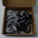 2" Stem Caster Wheels with Safety Dual Locking 600Lbs Heavy Duty Threaded Stem Casters No Noise Swivel Castors with Brakes 3/8"- 16 x 1 (Set of 4)