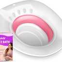 Msiori Sitz Bath for Hemorrhoids, Sitz Bath for Toilet Seat - Perineal Soaking and V Steaming, Postpartum Care - Yoni Steam Seat - Collapsible Storage - Use with Sitz Baths Salt