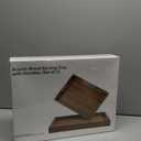 Acacia Wood Serving Tray with Handles Set of 2  Decorative Serving Trays Platter for Breakfast in Bed, Lunch, Dinner, Patio, Ottoman, Coffee Table, BBQ, Party Great for Lap &Couch