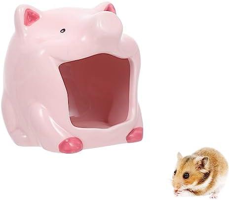Hamster Hideout Ceramic Gerbil Hideouts and Houses Chinchilla Cage Accessories for Dwarf Hamsters and Small Animals
