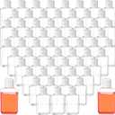 Tanlade 200 Pack 2 oz Empty Hand Sanitizer Bottles Bulk for Customization, Refillable PET Plastic Bottles with Flip Cap for Business, Events, Schools, Party Favors & DIY Liquids(White Lid)