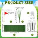 6 Set Golf Party Table Decoration Include 1 Artificial Turf Table Runner 12 Mini Balls 6 Flags 6 Bucket 90 Faux Grass Centerpieces for Golf Masters Party Sport Themed Birthday DIY Decor Favors