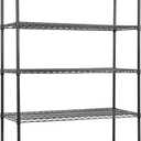 Land Guard 5 Tier Black Storage Racks and Shelving - 48" L x 20" W x 72" H Heavy Steel Material Pantry Shelves - Each Unit Loads 350 Pounds Wire Shelf, Suitable for Warehouses, Closets, Kitchens