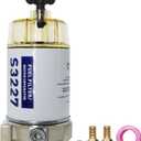 S3227 Fuel Filter Fuel Water Separator Filter Assembly Compatible with Marine Outboard Motor Mercury 10 Micron Replaces# S3227, 9-37882, 320R, 490R-RAC-01, 18-7922, 18-7922-1
