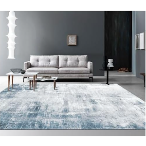 OMERAI Washable Rug 8'x10' Abstract Machine Washable Area Rugs for Living Room Ultra-Thin Non Slip Stain Resistant Modern Large Carpet for Bedroom Dining Room Office Kitchen (Blue)