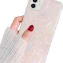 J.west Compatible with iPhone 12 Case and iPhone 12 Pro Case, Luxury Sparkle Translucent Clear Opal Pearly Luster Design Soft Silicone Slim Protective Phone Cover for Girls Women Lady (Colorful)