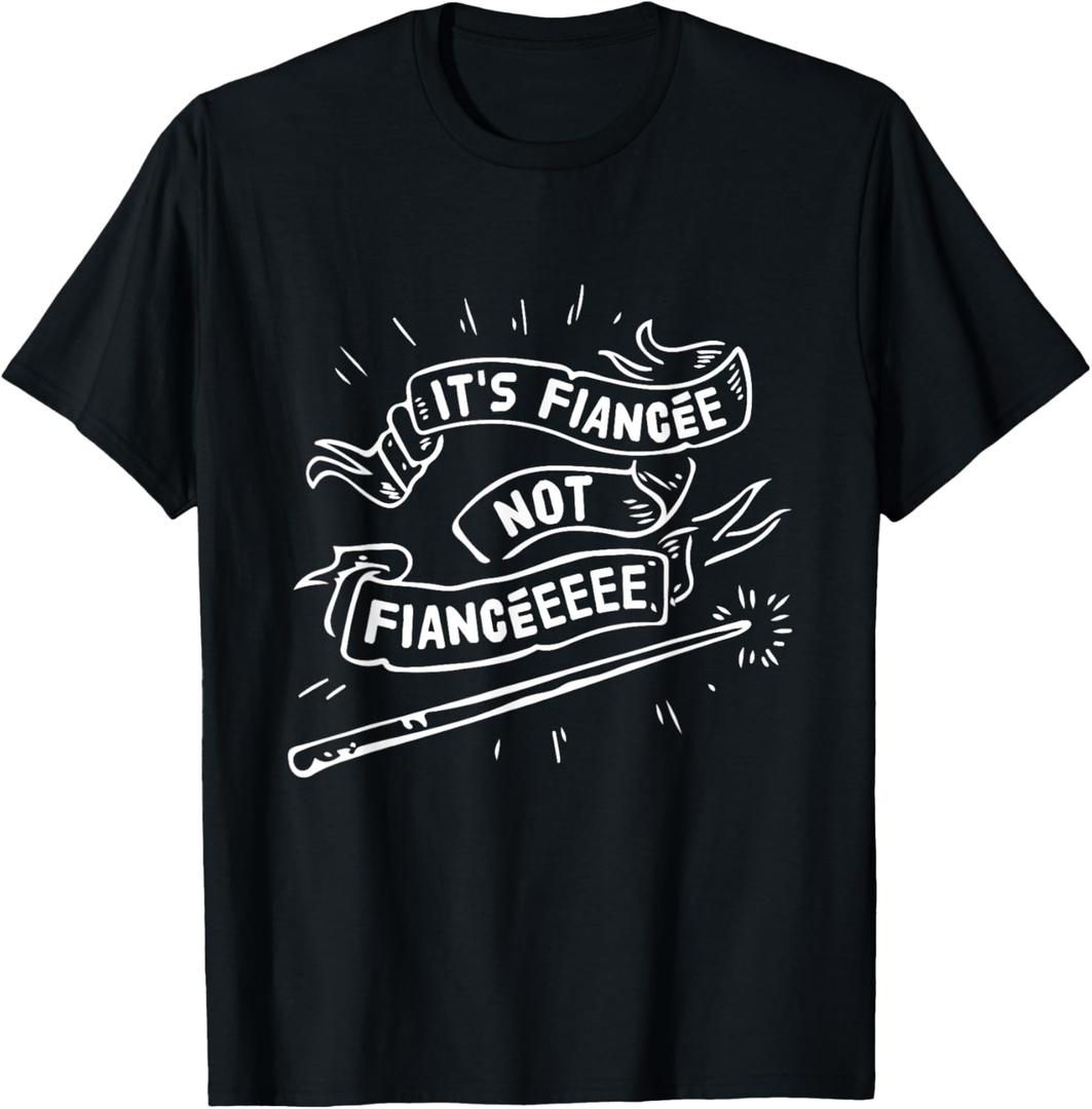 Funny Fiance Engagement Bridal Proposal Wizard Wand Bride T-Shirt, Small