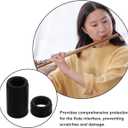 TOYANDONA Flute Interface Protective Covers 3-Pack Lightweight Durable Flute Protection Sleeves Replacement Caps 1.57X0.90X0.90In Wind Instrument Accessories