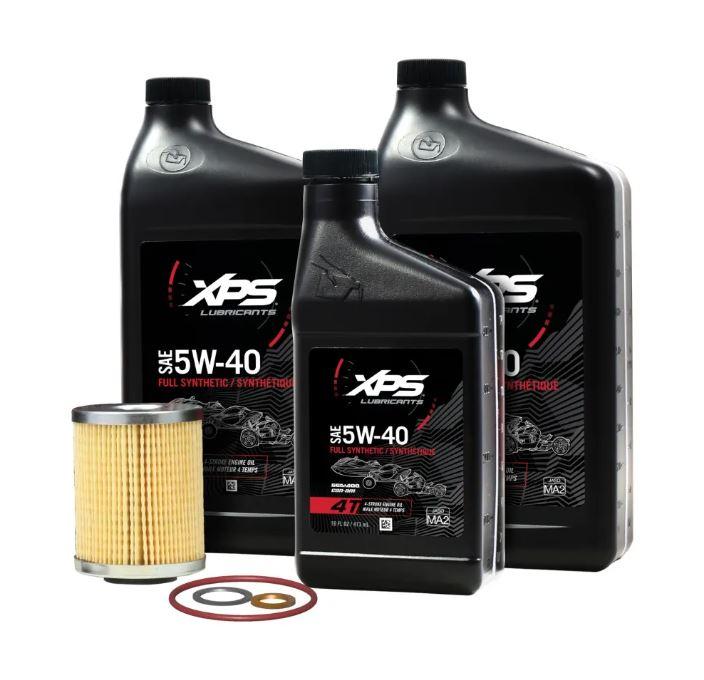 XPS 4T 5W-40 Full Synthetic Oil Change Kit For Rotax 500 Cc Or More V-Twin Engine
