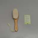 Wooden Baby Hair Brush - Cradle Cap Baby Brush with Soft Goat Bristles, Perfect Gentle Scalp Newborn Comb for Infant, Girls, Boys, Bath Essentials (Walnut, Oval)