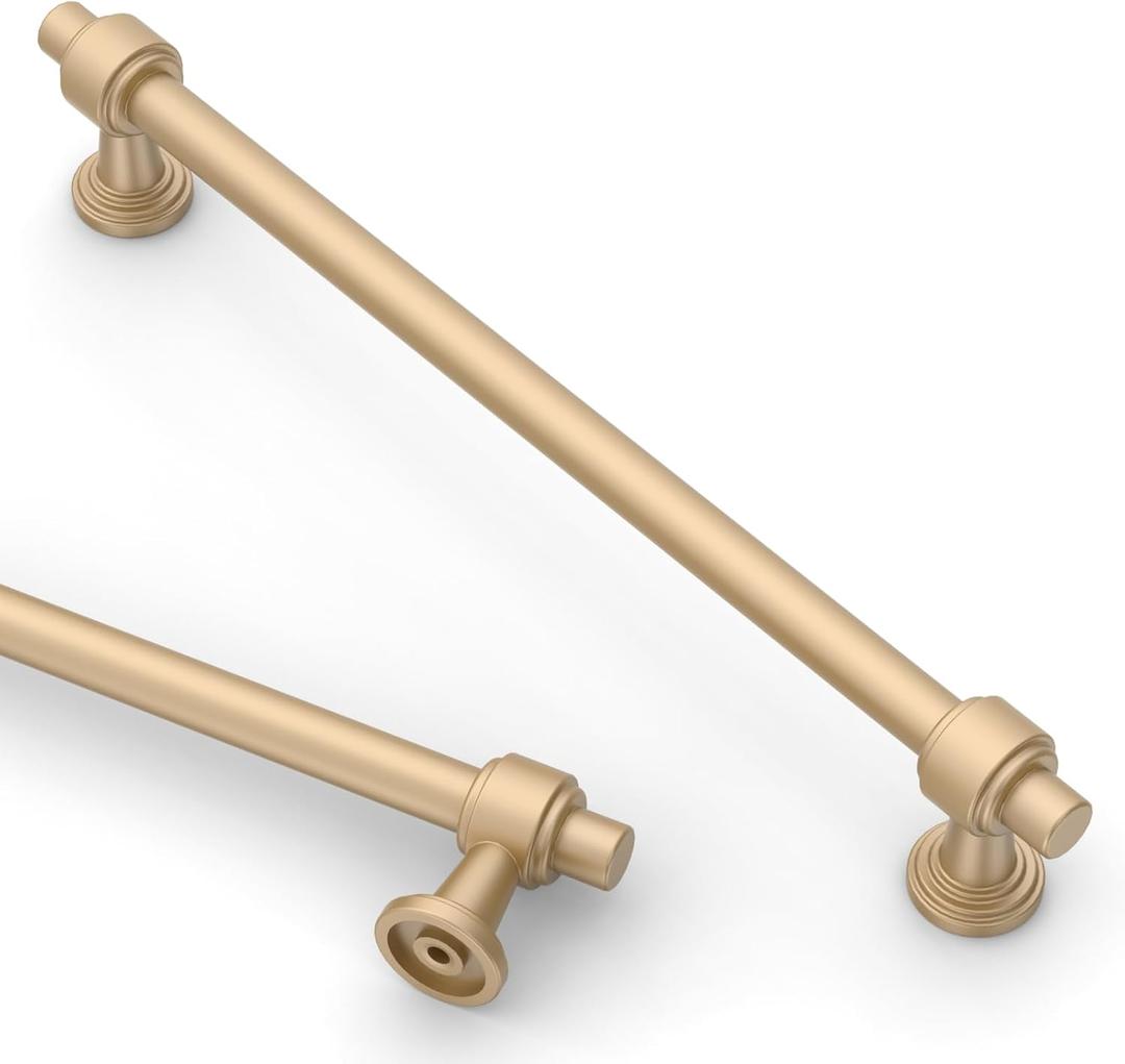 Asidrama 10 Pack 7.5 Inch(192mm) Champagne Gold Cabinet pulls Kitchen Cabinet Handles, Cabinet Pulls Kitchen Cabinet Hardware for Cupboard Drawer Pulls