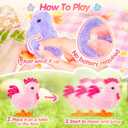 SevenQ Wind Up Toys for Kids Easter Basket Stuffers, 9Pcs Jumping Plush Chicks Small Fidget Toys for Easter Egg Hunt Treasure Box Classroom Prizes Party Favors Goodie Bags Fillers Gifts