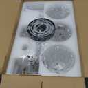 Vintage 3 Light Vanity Light, Black and Gold Bathroom Vanity Light, Bathroom Light Fixtures with Glass Shade, Antique Vanity Light Fixtures Over Mirror, Wall Sconce for Bedroom, Living Room (18.1in)