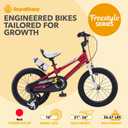 RoyalBaby Kids Bike with Dual Handbrake for Beginners,12 14 16 18 20 Inch Bicycle for Boys & Girls Ages 3-10 Years