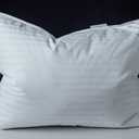Goose Down Feather Soft Pillows One Pillow 100% Cotton Supportive Bed Pillow Stripe White Color Standard Size 20x26 Inch