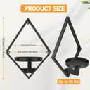 Sbosbo Wall Plant Holder, 2 Pack Metal Floating Shelves Indoor, Window Sill Plant Shelf for Bedroom Bathroom Living Room Home Office