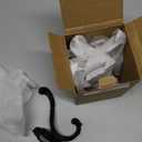 Vintage Black Coat Hooks Wall Mount - 4 Pack Heavy Duty Rustproof Decor for Hanging Towels, Jackets, Hats - Easy Install Kit for Bathroom, Entryway, Mudroom & Bedroom