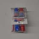 Patriotic Mini Plastic Disposable Cups, 2 oz, Red and Blue Shot Glasses with Stars, (2 pack) 40 Count total, Party Straws, Party Picks 