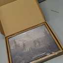 Floating Framed Canvas Wall Art - Majestic Mountain Forest Landscape Wall Decor - Natural Scenery Pictures Paintings Prints for Living Room Bedroom Bathroom Home Decoration 8x10 inch