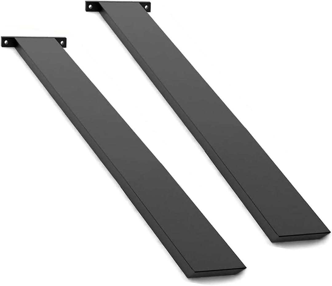 Hidden Island Countertop Support Bracket 2 Pack Black 26 Inch Heavy Duty Granite Countertop Bracket Iron Island Support Brackets for Granite Quartz Wood