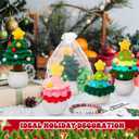 Tegeme 72 Pcs Christmas Gift Set 12 Crochet Christmas Tree Doll with Positive Card 24 Beaded Bracelets 12 Scrunchies with Bags Inspiring Emotional Gift for Women Teacher Employee Coworker Xmas Present