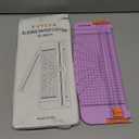 Evteck Paper Cutter 12 Inch Paper Trimmer Slider Crafting Scrapbooking Supplies for A4 Vinyl Photo Cardstock with Security Blade and Foldable Ruler (Purple)