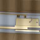 Benkut Modern LED Vanity Lights Set of 2, Gold Wall Sconce with Remote Control Dimmable Indoor Wall Light Bedside Remote Sconce for Bedroom Bathroom Living Dining Room (2 Pack H19.7’’)