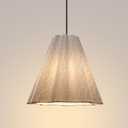 Modern Chandelier, 16" Textured Sofa Fabric Pendant Light for Dining Room, Kitchen, Bedroom, Living Room, Entryway, Soft Ambient Lighting (Black)