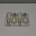 Ascher LED Edison Bulbs 6W, Equivalent 60W, High Brightness Cool White 4000K, 700 Lumens, ST58 Vintage LED Filament Bulbs with 80+ CRI, E26 Base, Non-Dimmable, Clear Glass, 4 Packs