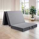 Tri Folding Mattress - Foldable Mattress for Travel/RV/Camping/Road Trip/Guest Room/Yoga, Tri-fold Memory Foam Mattress with Washable Cover, Handle & Non-Slip Bottom (Full)