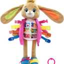June Garden 16" Dressy Friends Bunnie - Educational Stuffed Plush Doll for Kids and Toddlers 2 Years and Up - Montessori Soft Toy Doll