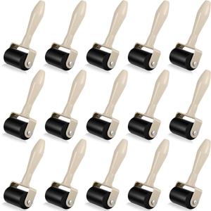 Frienda 15 Pcs Rubber Roller 1.9 Inch Rubber Brayer Ink Roller for Gluing Printing Inking Block Paper Crafting Press Printmaking Wallpaper Stamping Scrapbooks