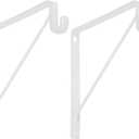 Stanley Hardware S822-094 108BC Heavy Duty Shel and Rod Bracket in White (Pack of 2)
