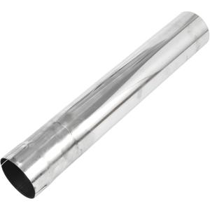 Motoforti 80mm/3.15" OD Straight Mandrel Exhaust Pipe Tube 457mm/18 Length T304 Stainless Steel Piping with Cutted End Universal Fitment Silver Tone