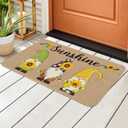 Nuanchu Fall Welcome Decorative Doormat 27.5 x 16.5 Gnome Welcome Mats Sunflower Non Slip Gnome Fall Door Mat Autumn Harvest Thanksgiving Floor Washable Entry Mat for Seasonal Home Decoration